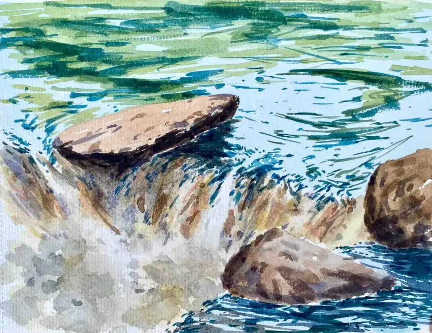 Whispering Waters — Watercolour on paper by Stephen Rooney