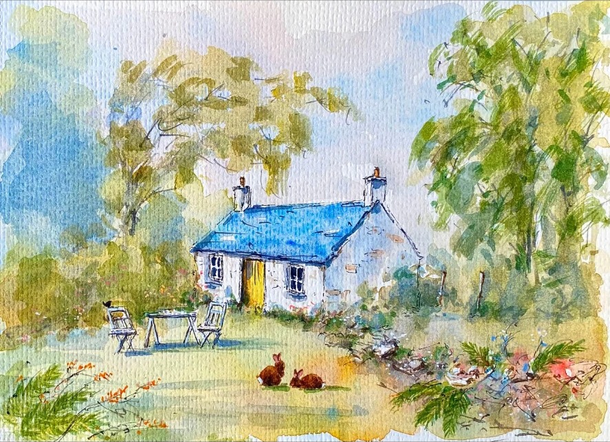 Secret Garden — Watercolour on paper by Stephen Rooney