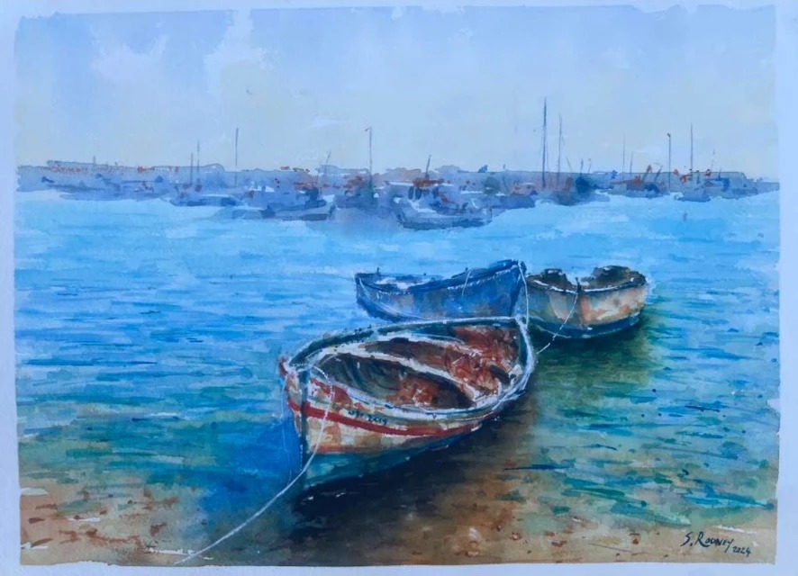 Harbour Breeze — Watercolour on paper by Stephen Rooney
