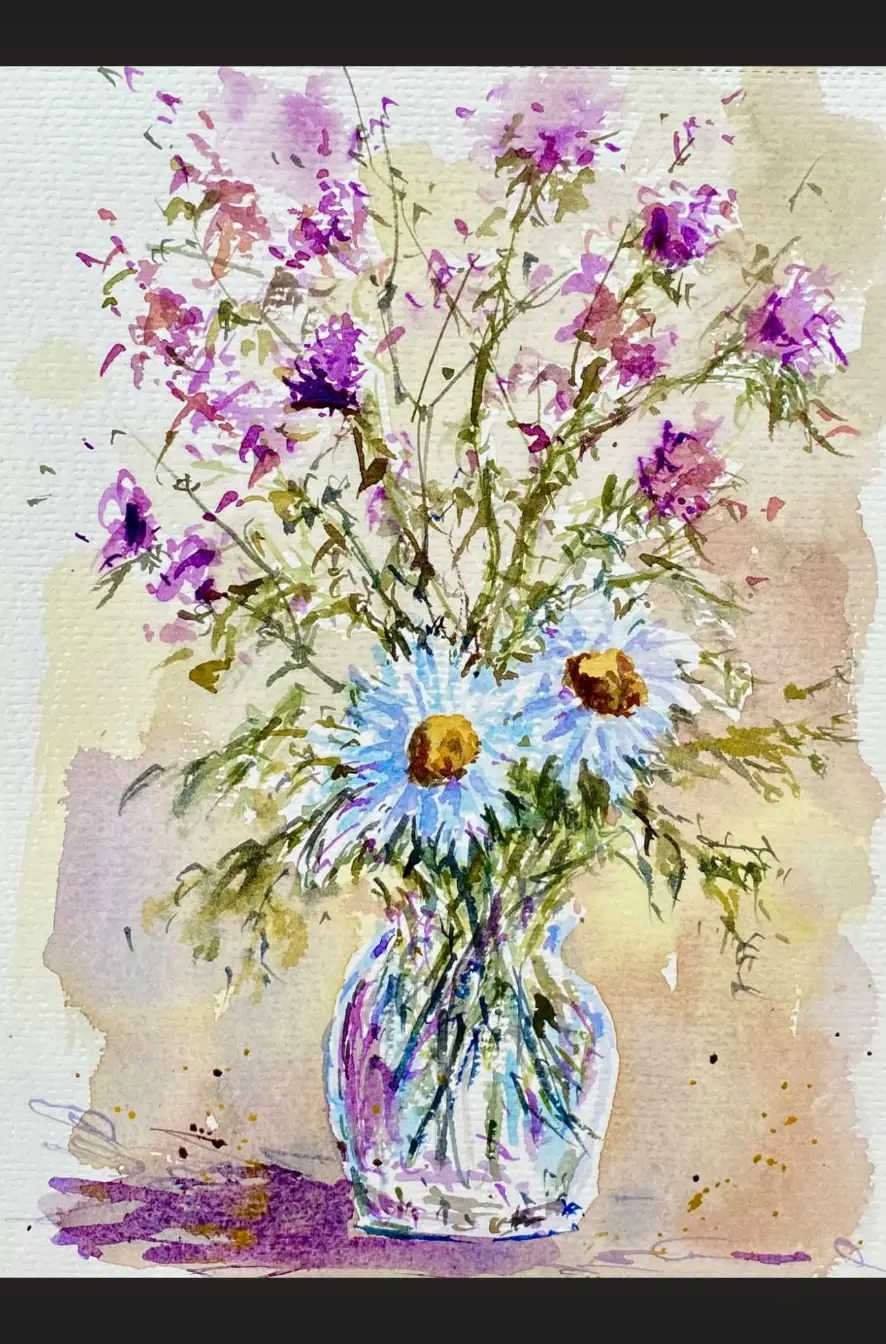 Cottage Bouquet — Watercolour on paper by Stephen Rooney