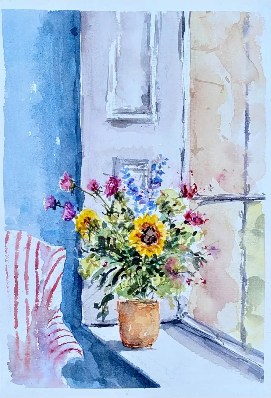 A Quiet Corner — Watercolour on paper by Stephen Rooney