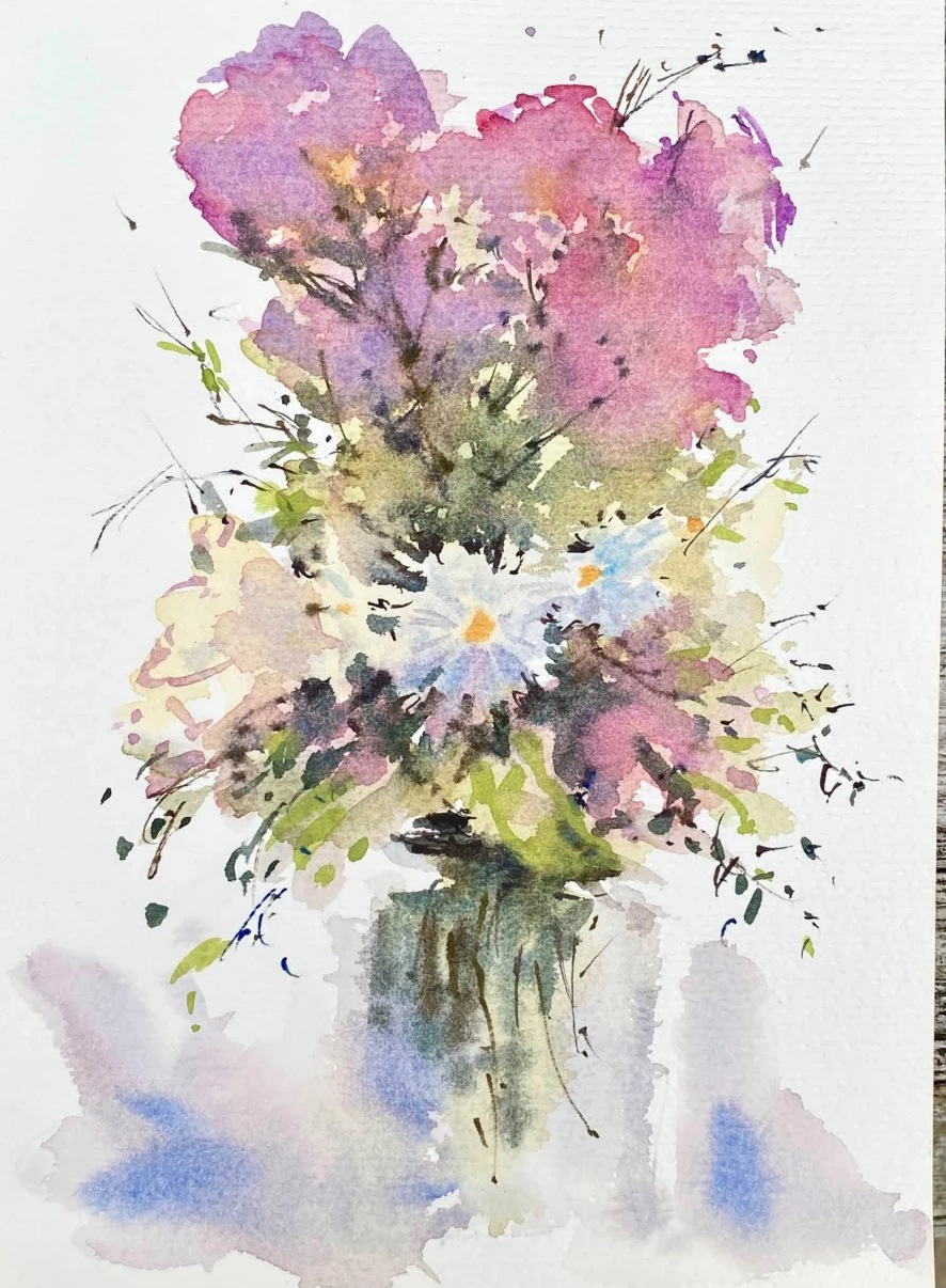 Soft impressions — Watercolour on paper by Stephen Rooney