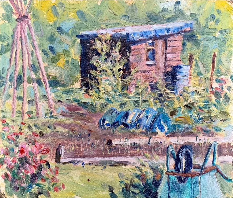 The Allotment — Oil on canvas by Stephen Rooney
