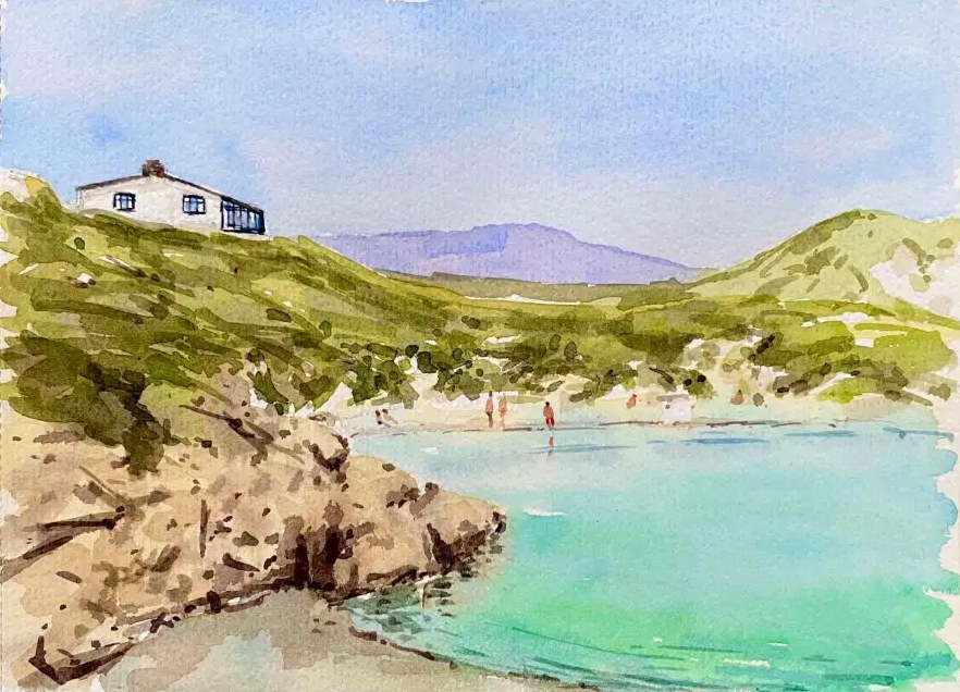 The Cove, Carrickfinn — Watercolour on paper by Stephen Rooney